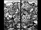 "Batalla espiritual", dibujo sobre impresin digital, dptico, 104x112 cm, Ridardo Alfieri, 2010