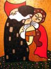 El Chupetazo, El beso de Klimt,Acrilco sobre tela