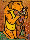 El Beso Jaguar, El Beso por Klimt, acrlico sobre tela