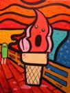 Ice Scream, El grito por Munch, acrlico sobre tela
