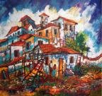 Verticalidad Ubana, Ricardo Jimnez, acrlica/tela