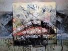 Tu abanico en la noche, acrlico sobre tela,95x110 cm,2010