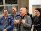 El Pintor Mills agradece las palabras del señor Acevedo y explica el contenido del mural