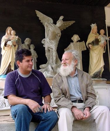 En el taller de Orlando con don Luís Ferrero-A