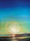 "Disfrutando el azul", acrílicco sobre tela