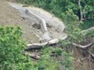 22 de octubre del 2009, La cantidad de lluvia caida lavo la salida del cao de evacuacin de la pista