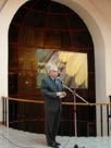 El señor Tadeu Valadares, Embajador del Brasil inaugura la muestra