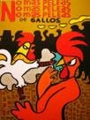 No mas peleas de gallos, Cartel Molino Rojo por Lutrec, acrlico sobre tela